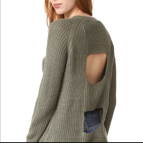 sweater with back cut out